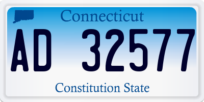 CT license plate AD32577