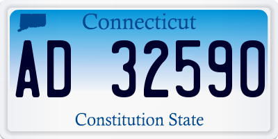 CT license plate AD32590