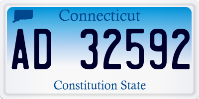 CT license plate AD32592