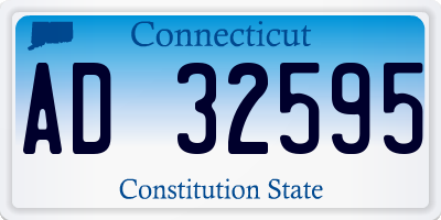 CT license plate AD32595