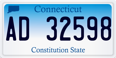 CT license plate AD32598