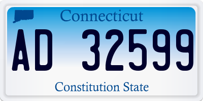 CT license plate AD32599