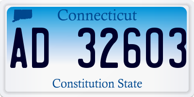 CT license plate AD32603