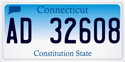 CT license plate AD32608