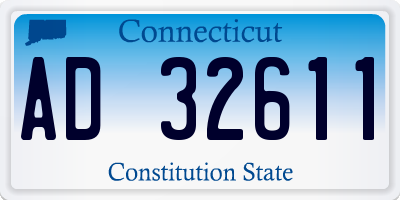 CT license plate AD32611