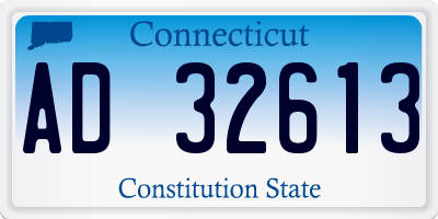 CT license plate AD32613