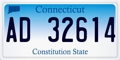 CT license plate AD32614