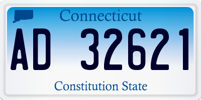 CT license plate AD32621