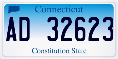 CT license plate AD32623