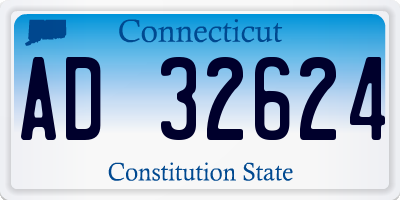 CT license plate AD32624