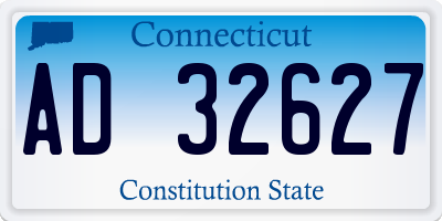 CT license plate AD32627