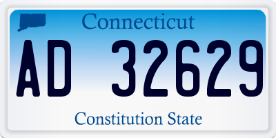 CT license plate AD32629