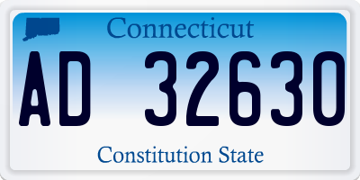 CT license plate AD32630