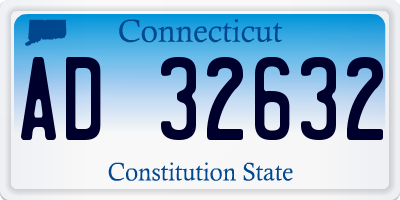 CT license plate AD32632