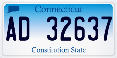 CT license plate AD32637