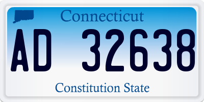 CT license plate AD32638