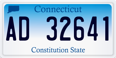 CT license plate AD32641