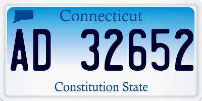 CT license plate AD32652