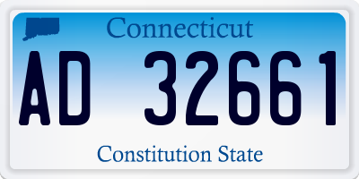CT license plate AD32661