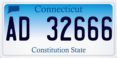 CT license plate AD32666