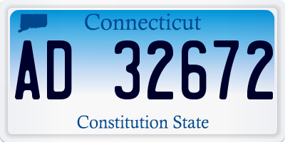 CT license plate AD32672