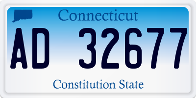 CT license plate AD32677
