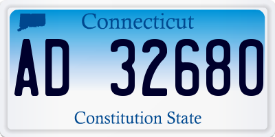 CT license plate AD32680