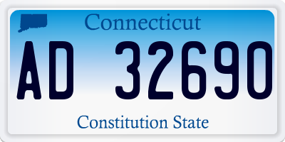CT license plate AD32690
