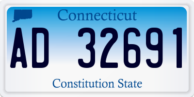 CT license plate AD32691