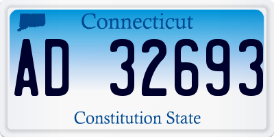 CT license plate AD32693