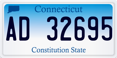 CT license plate AD32695