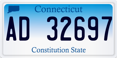 CT license plate AD32697