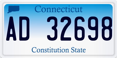 CT license plate AD32698