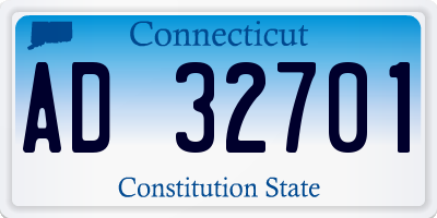 CT license plate AD32701