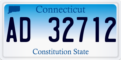 CT license plate AD32712