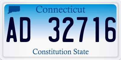 CT license plate AD32716