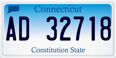 CT license plate AD32718