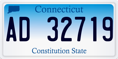 CT license plate AD32719