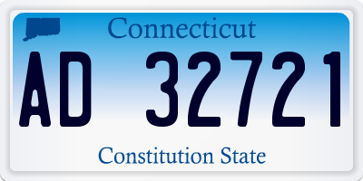 CT license plate AD32721