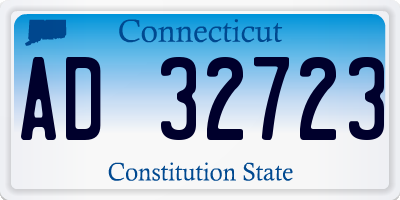 CT license plate AD32723