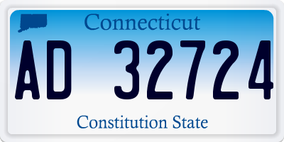 CT license plate AD32724