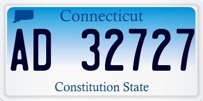 CT license plate AD32727