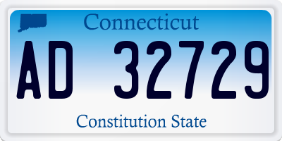 CT license plate AD32729