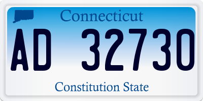 CT license plate AD32730