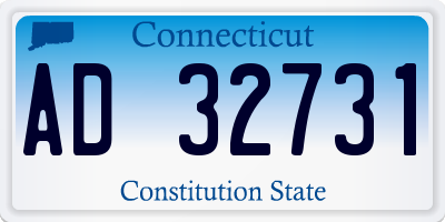 CT license plate AD32731