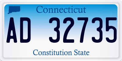 CT license plate AD32735
