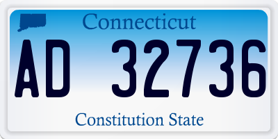 CT license plate AD32736