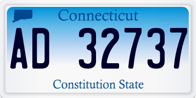 CT license plate AD32737