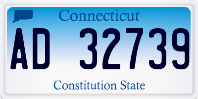 CT license plate AD32739
