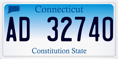CT license plate AD32740
